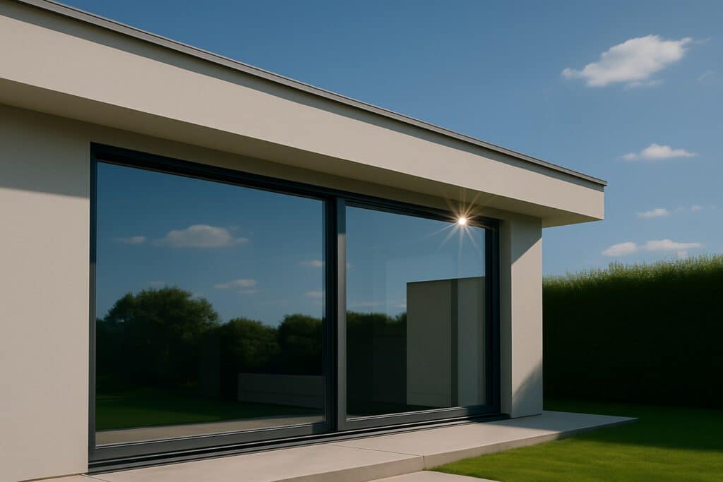 Modern house with clean windows